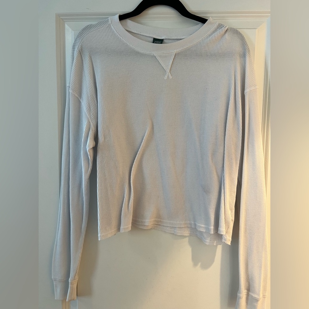 wild fable Cream Waffle-Knit Long Sleeve Top